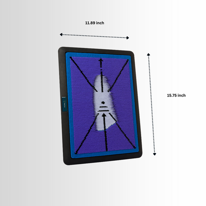 TeeTime Golf Practice Mat - Patent Pending - Versatile Swing Trainer with Interchangeable Surfaces, Dual-Tone Sequin Design - Ideal for Indoor/Outdoor Golf Training - Includes Carry Clip
